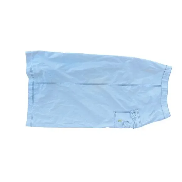 🕶️ Vintage Dawls Snap Skirt White Midi – Snap Closure USA Made sz 5 Nylon y2k - Picture 3 of 4